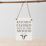 Kitchen Closed Mini Metal Sign