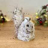 Hanging Fluffy Grey Squirrel