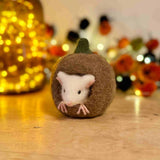 Felt Mouse in Pumpkin