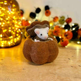 Large Felt Mouse in Pumpkin