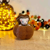 Large Felt Mouse in Pumpkin