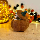 Large Felt Mouse in Pumpkin