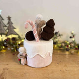 Felt Mouse in Pink Cake