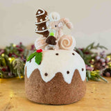 Felt Mouse on Giant Christmas Pudding