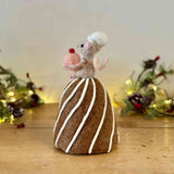 Felt Mouse on Christmas Pudding