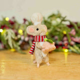 Felt Mouse with Pink Pudding
