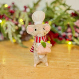Felt Mouse with Pink Pudding