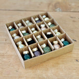 Set of Sage, Grey & White Mini Baubles