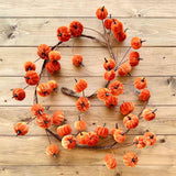 Orange Velvet Pumpkin Garland