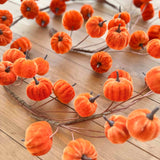 Orange Velvet Pumpkin Garland