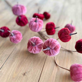 Purple Velvet Pumpkin Branch