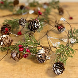 Fir, Berry, Crystal & Pinecone Garland