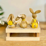 Set of 3 Rabbits with Dangly Legs