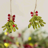 Pair of Mini Felt Mistletoe Bunches