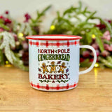 Large Metal Gingerbread Bakery Mug