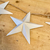 White Metal Star Garland