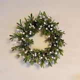 Green Leaves & White Berry Wreath