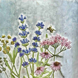 Floral Metal Milk Churn Pot