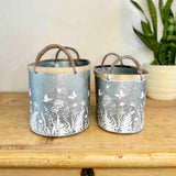 Pair of Meadow Design Metal Troughs