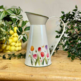Metal Jug with Tulip Print