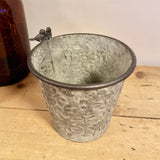 Pressed Metal Pot with Perching Birds