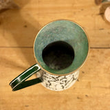 Green Metal Holly Design Jug