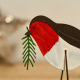 Hand Painted Metal Robin