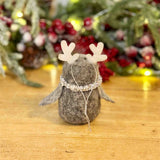 Hanging Penguin with Silver Antlers