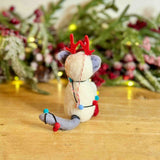 Felt Cat Wrapped in Pom-Pom Garland