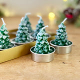 6 Snowy Tree Tea Lights