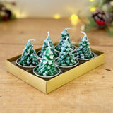 6 Snowy Tree Tea Lights