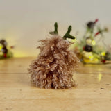 Woollen Hedgehog In Antlers Decoration
