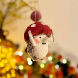 Felt Hedgehog with Toadstool Hat