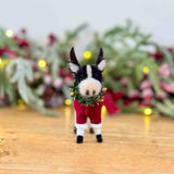 Festive Felt Cow