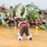 Hanging Festive Felt Stag
