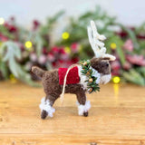 Hanging Festive Felt Stag