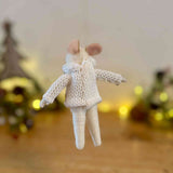 Festive Woolen Mouse with Stars