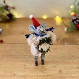 Festive Mouse with Wreath