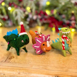 Trio of Festive Friendly Dinosaurs