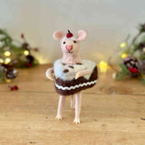 Hanging Felt Mouse in Cake
