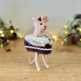 Hanging Felt Mouse in Cake