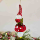 Hanging Festive Gnome on Toadstall