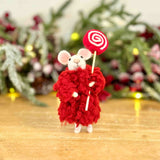 Cosy Felt Mouse with Lollipop