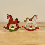 Pair of Hanging Wooden Rockinghorses