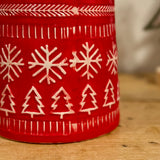 Red & White Nordic Ceramic Jug