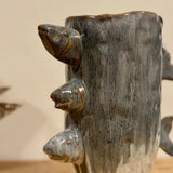 Blue Ceramic Fish Vase