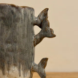 Blue Ceramic Fish Vase