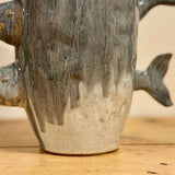 Blue Ceramic Fish Vase