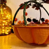 Small Metal Pumpkin Basket