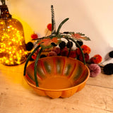 Small Metal Pumpkin Basket